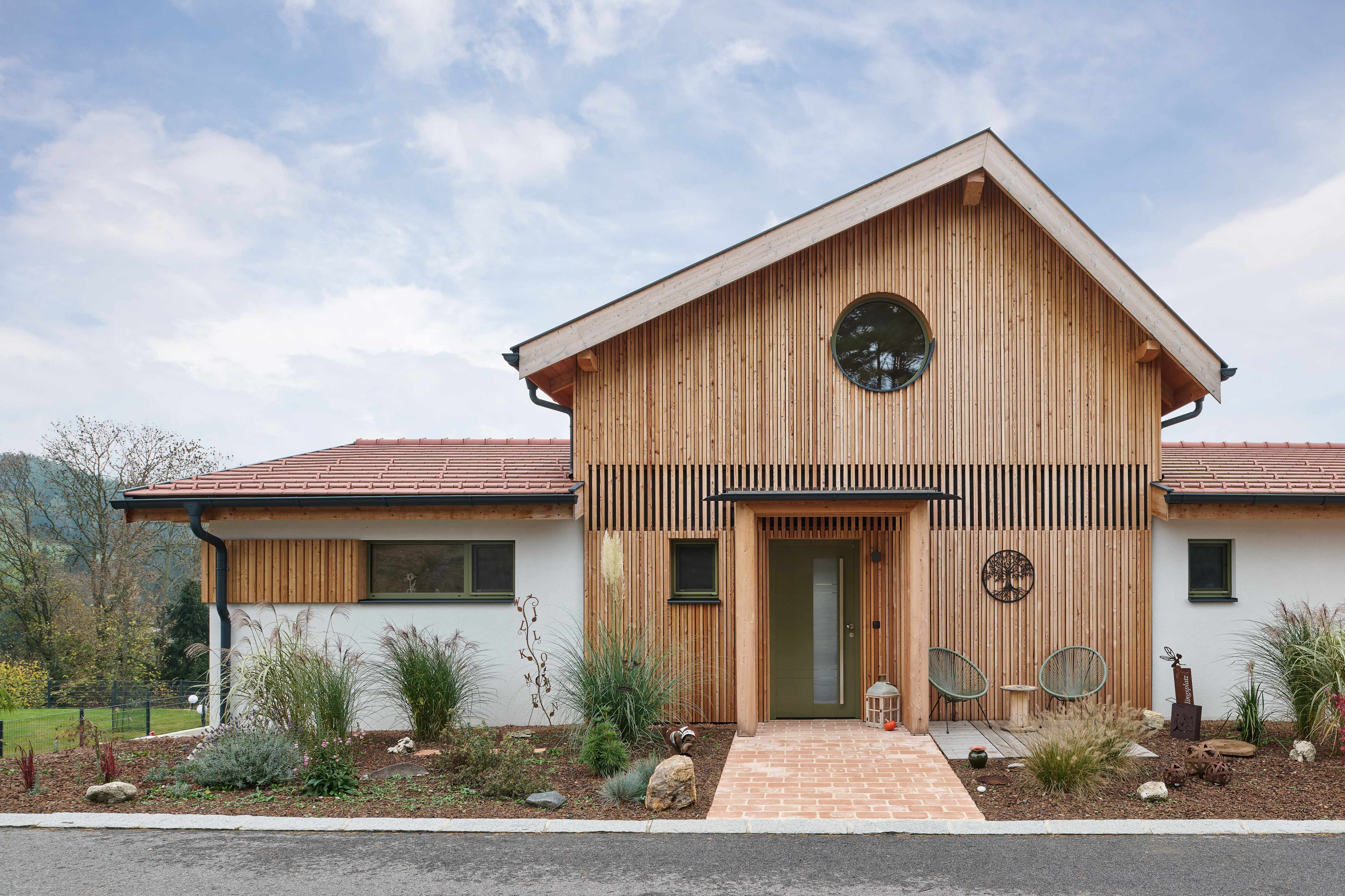 Ein Haus in Holz100-Bauweise realisiert durch Planus. 