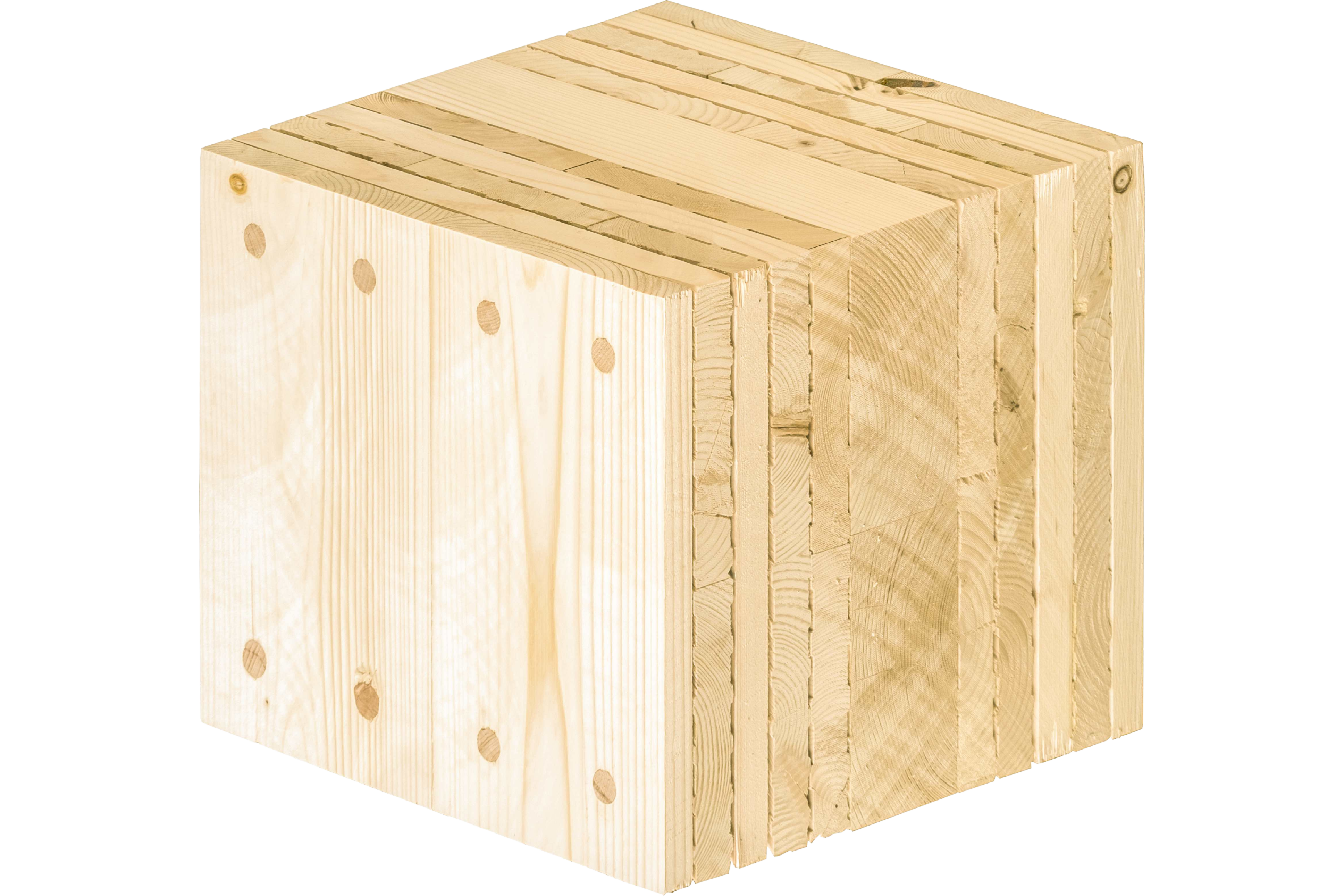 Ein 36 Zentimeter dickes Holz100-Wandelement.